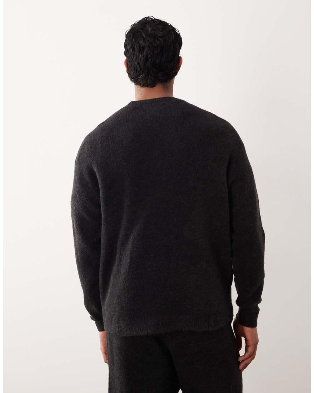 ASOS Blue Oversized Co-Ord Knitted Jumper With Nyc Chest Logo for men