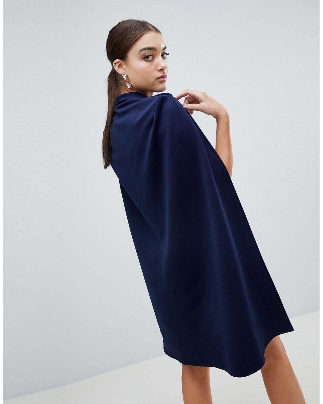 Navy blue cheap cape blazer