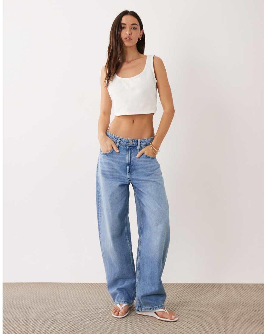 Calvin Klein Natural Laser Cut Repeat Logo Denim Bralette Top