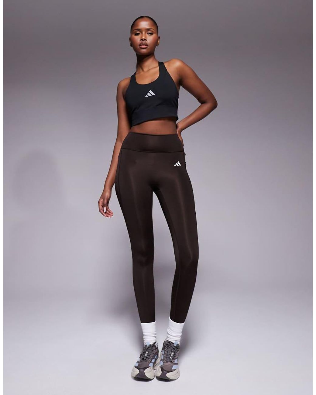 Adidas Originals Black Adidas Running Adi365 Sports Bra With Pocket
