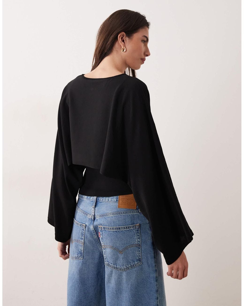 Mango Black Knitted Cape