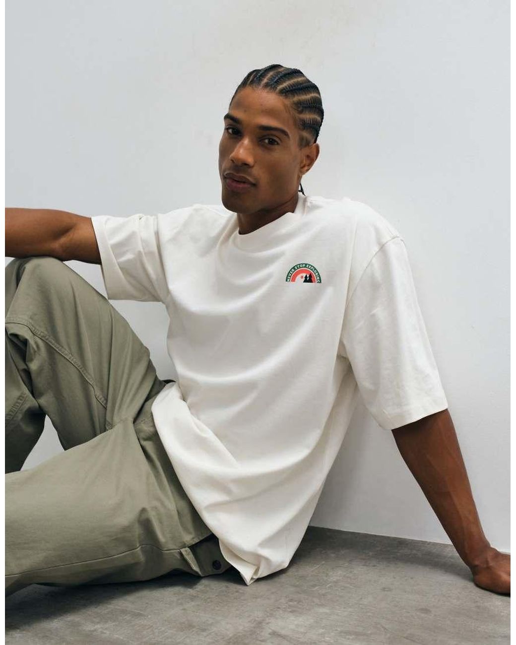 The North Face Gray Rounded Tree Logo T-shirt for men