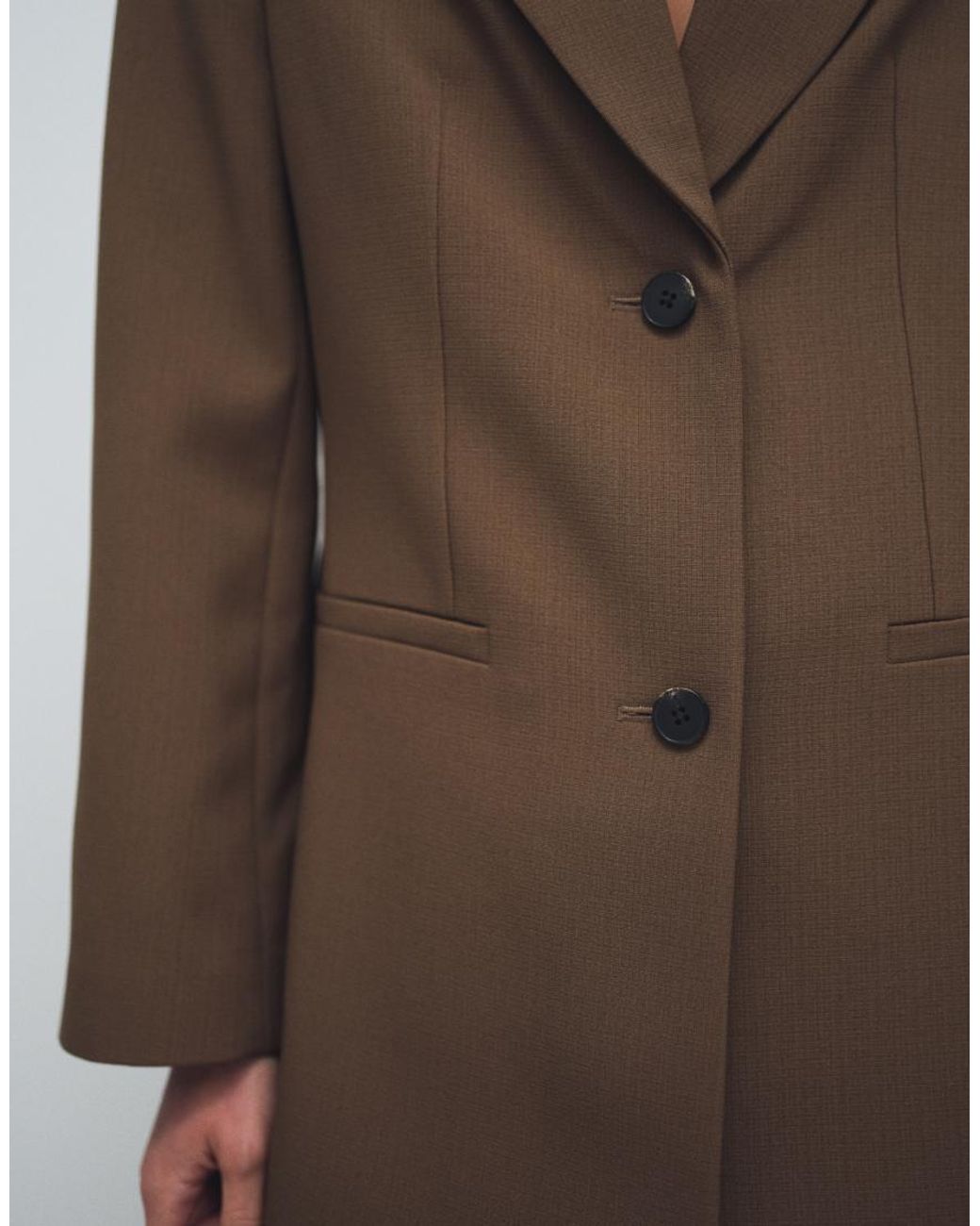 ASOS Brown Tailored Longline Relaxed Blazer