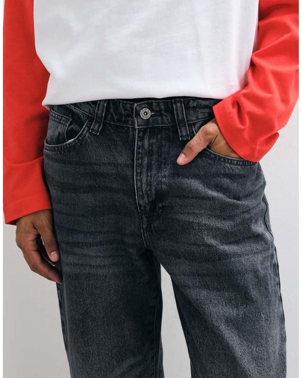 ASOS Wide Flare Jeans in Grey for Men | Lyst UK