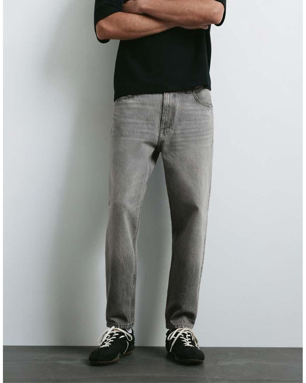 Pull&Bear Gray Standard Jeans for men
