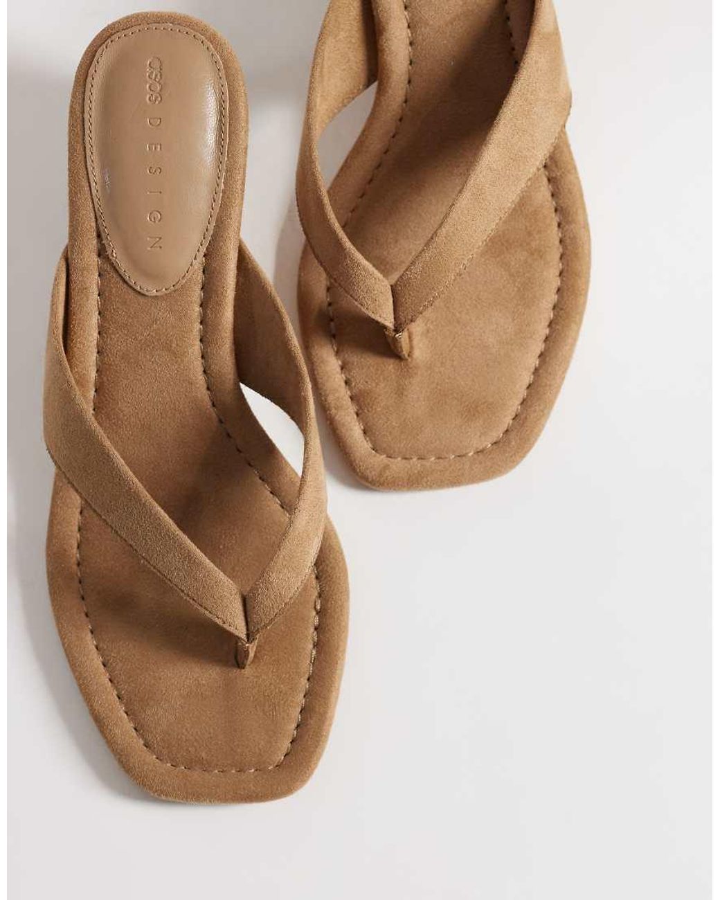 ASOS White Harlow Toe-thong Wedge Sandals