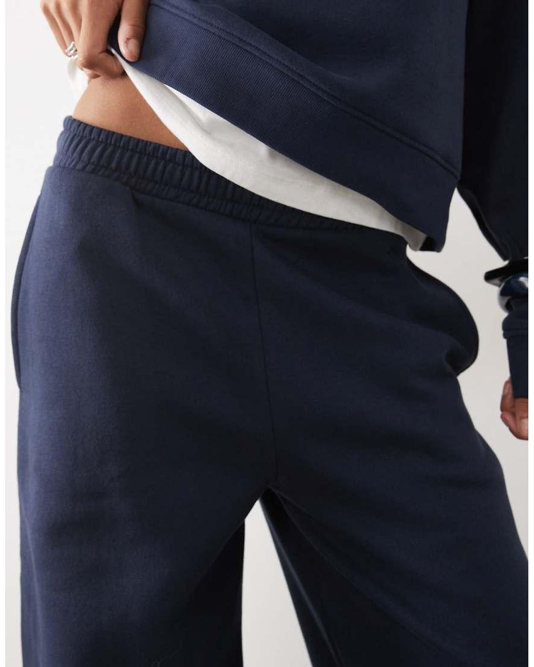 ASOS Blue Asos Design Tall Barrel Leg Brushback joggers