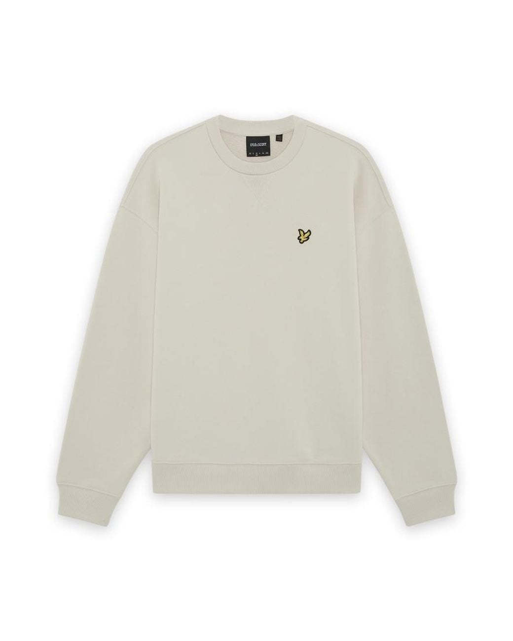 Lyle & Scott White Mid Layers Heavyweight Loopback Crewneck Sweatshirt for men