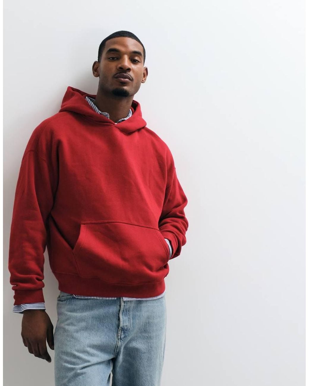 Abercrombie & Fitch Red Essential Hoodie for men