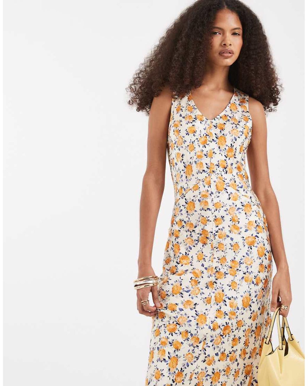 Aware Natural Sleeveless V-neck Maxi Dress