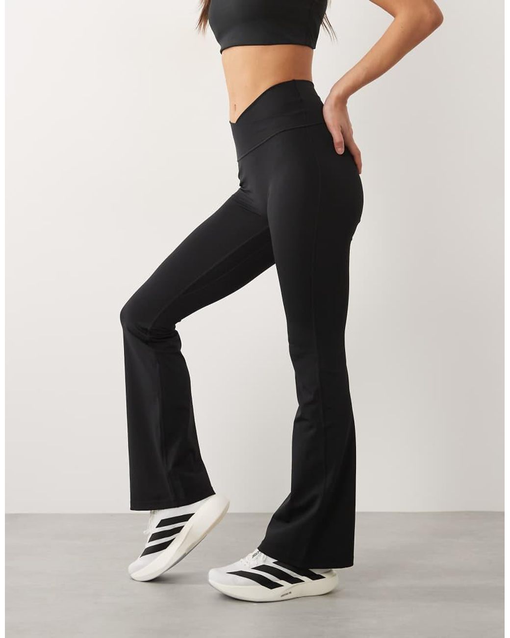 Adidas Originals Natural Three Stripes Studios Crossover Waistband Flares