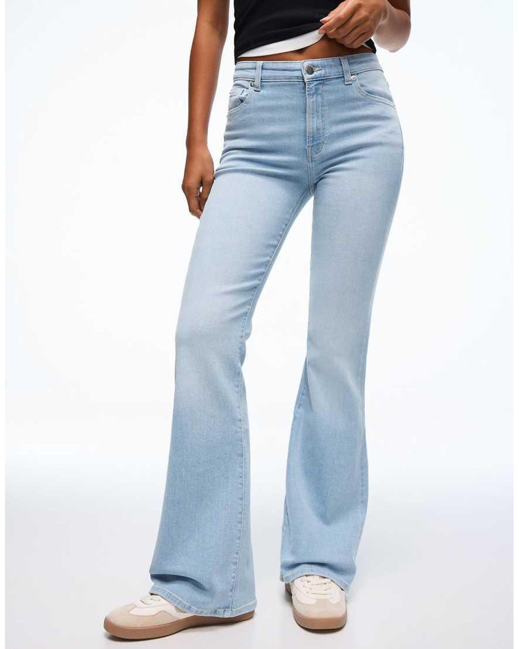 Bershka Blue Flared Jeans