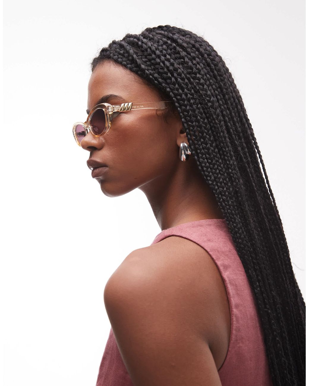 Le Specs Brown – the whisperer – ovale sonnenbrille