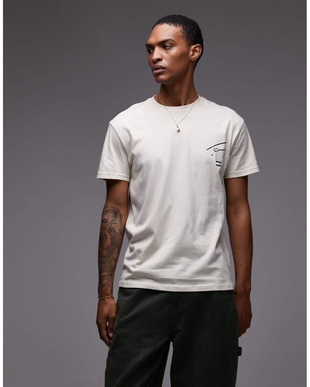 Tommy Hilfiger Gray Signature Back Print T-shirt for men