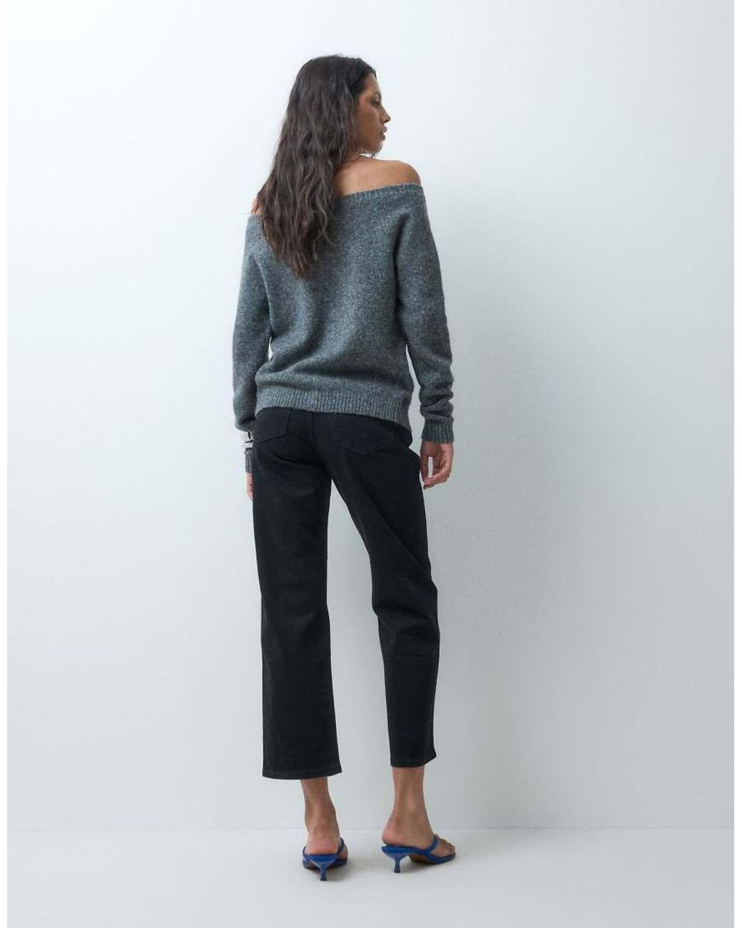 ASOS Blue Ankle Grazer Comfort Stretch Straight Leg Jeans