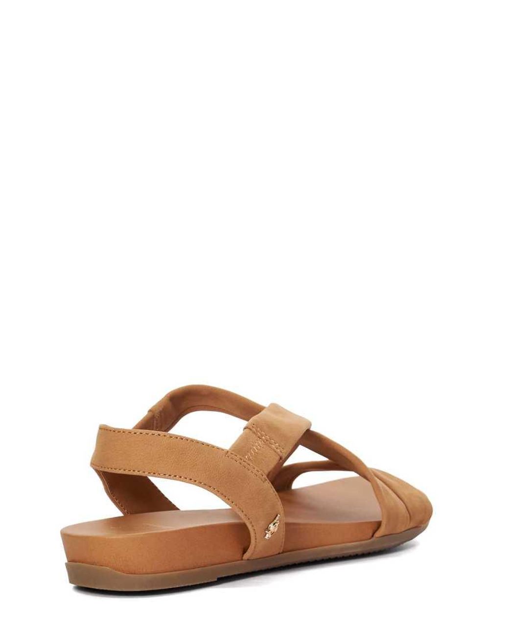 Dune Brown Landies Flat Sandals