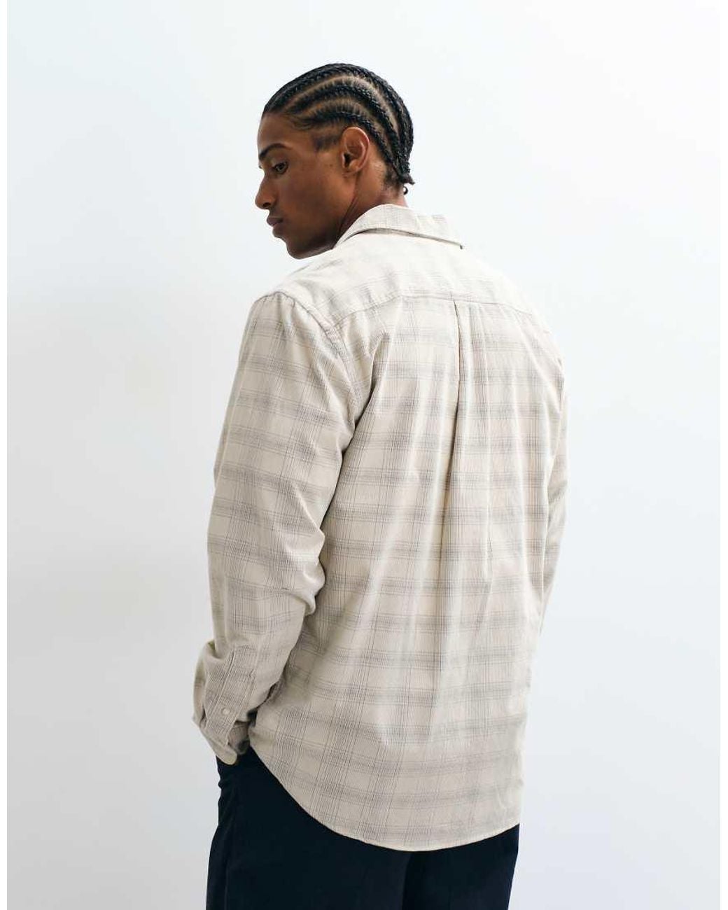 SELECTED Natural Regular Fit Corduroy Shirt for men