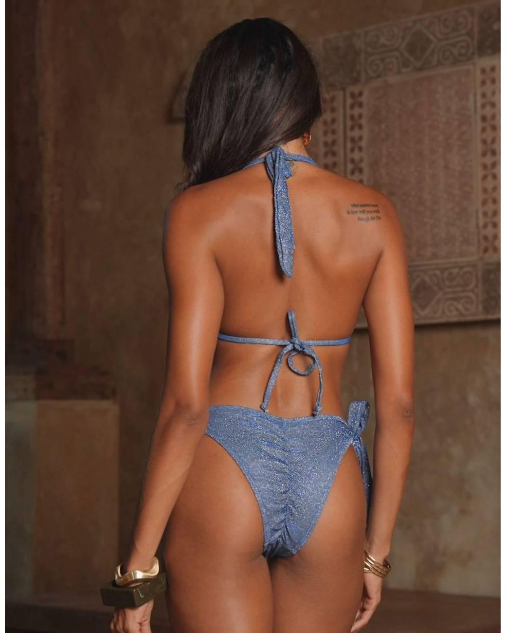 Moda Minx Brown Sanaa Triangle Bikini Top