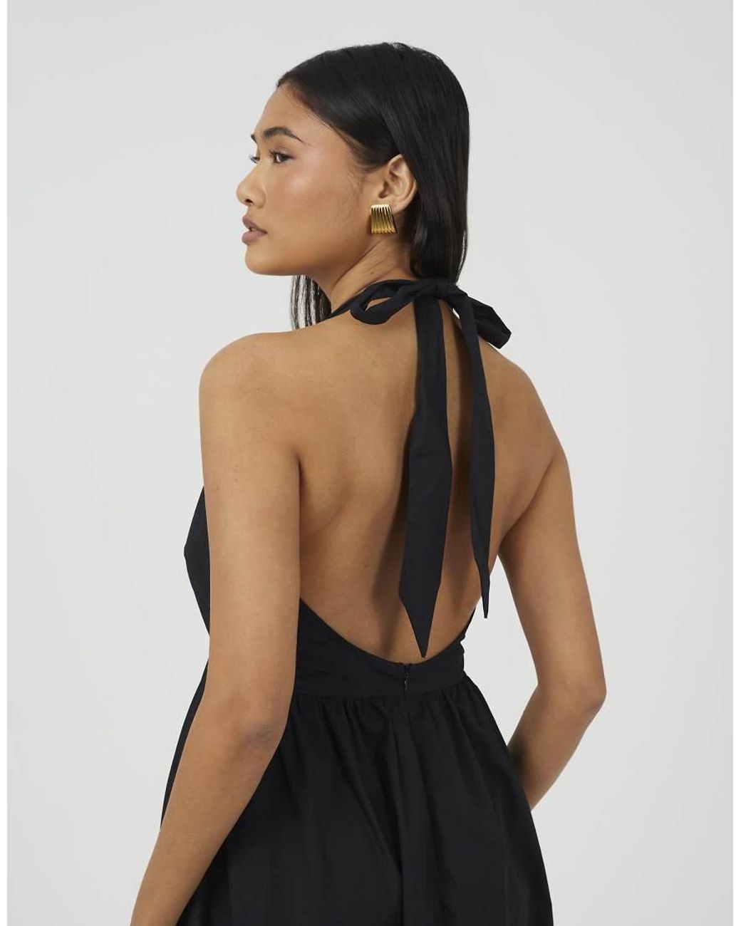 Brave Soul Black Halterneck A-Line Maxi Dress
