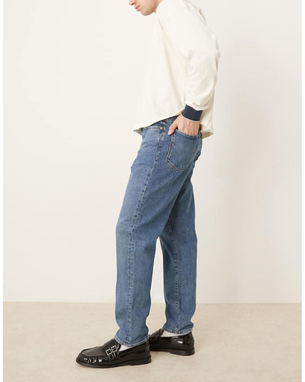 SELECTED Blue Cole Regular Tapered Fit Jeans for men