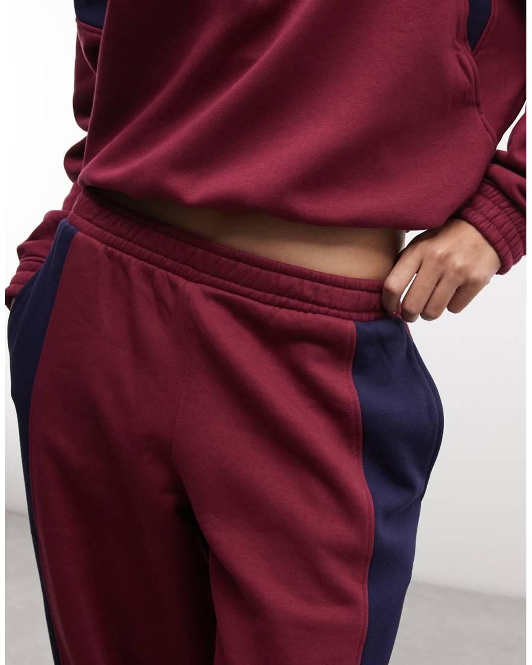 ASOS Red Panelled Track Sweatpants
