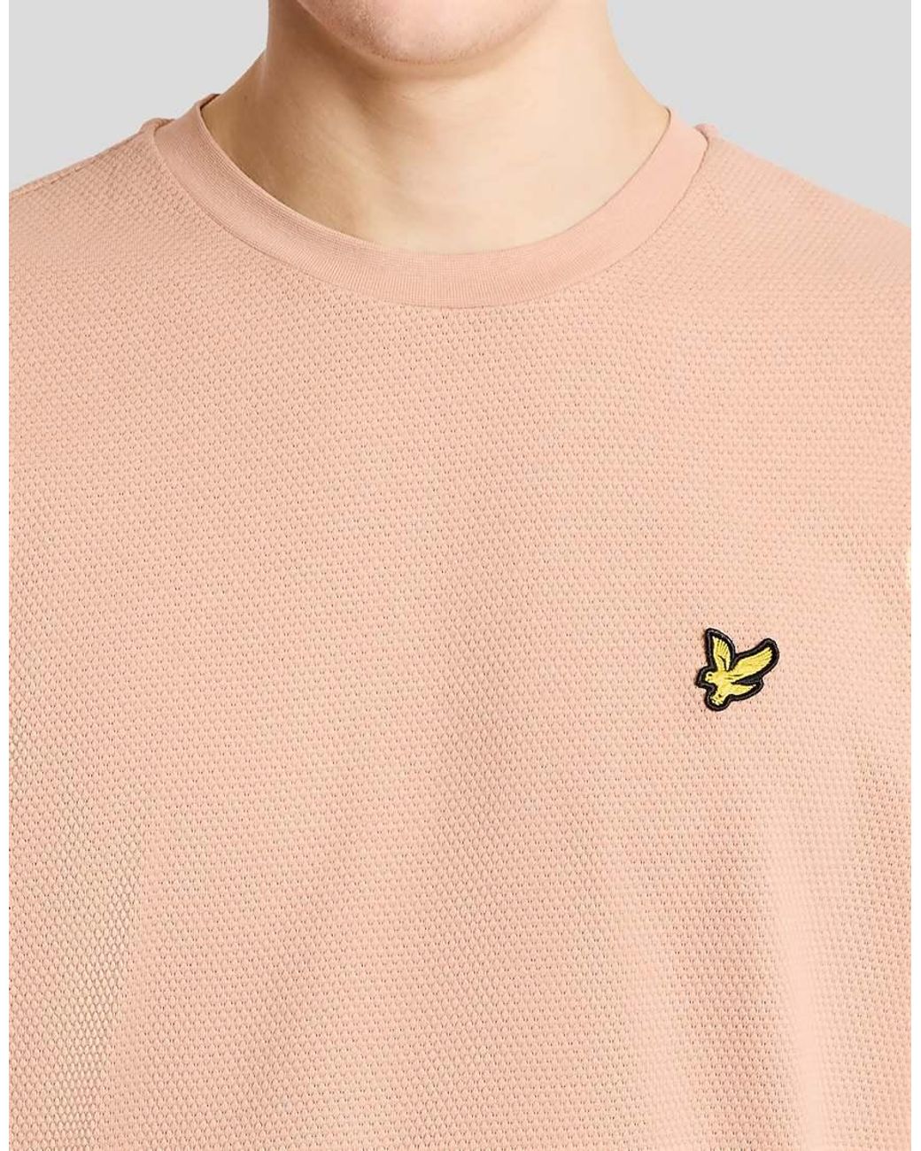 Lyle & Scott Natural Ss T-Shirts Popcorn Jacquard T-Shirt for men
