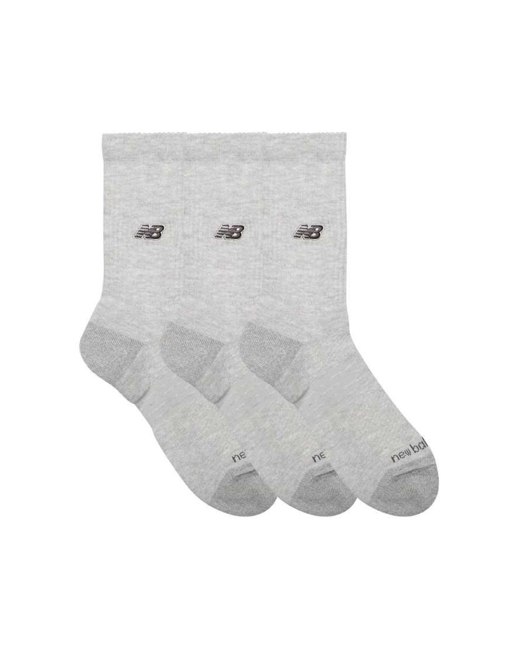 New Balance Gray Active Premium Crew 3 Pack