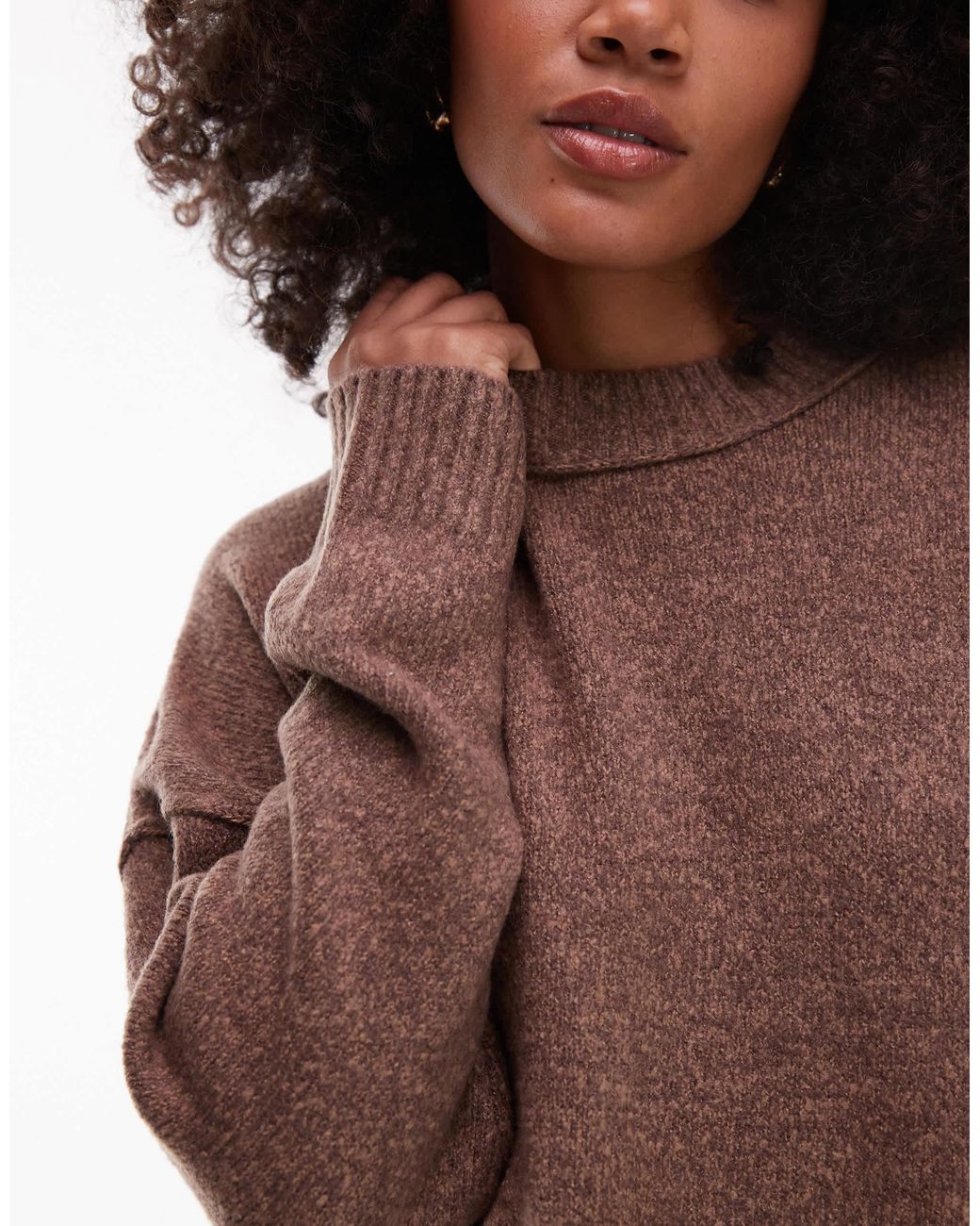 Collusion Brown Crew Neck Jumper