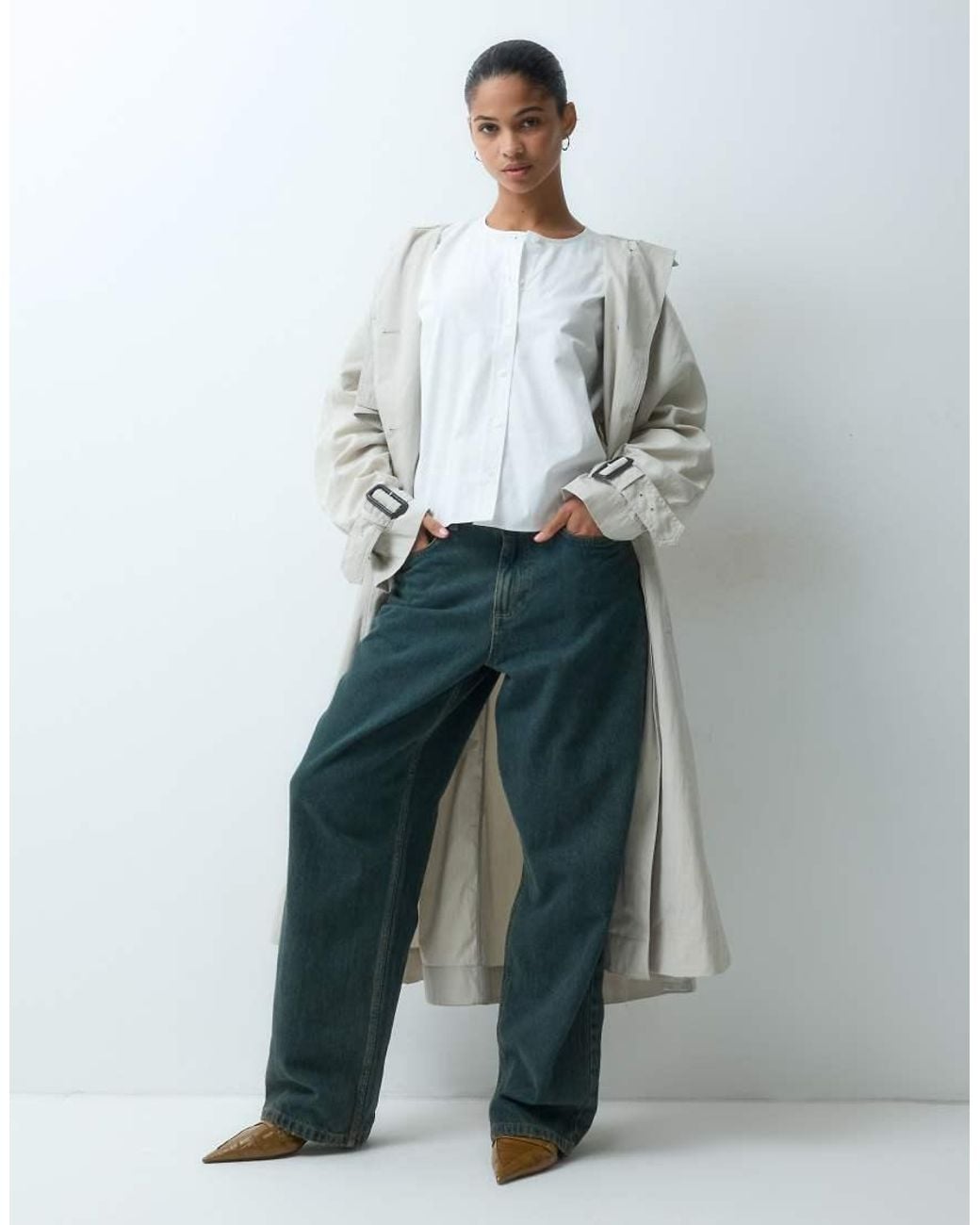 ARKET White Long Sleeve Blouse