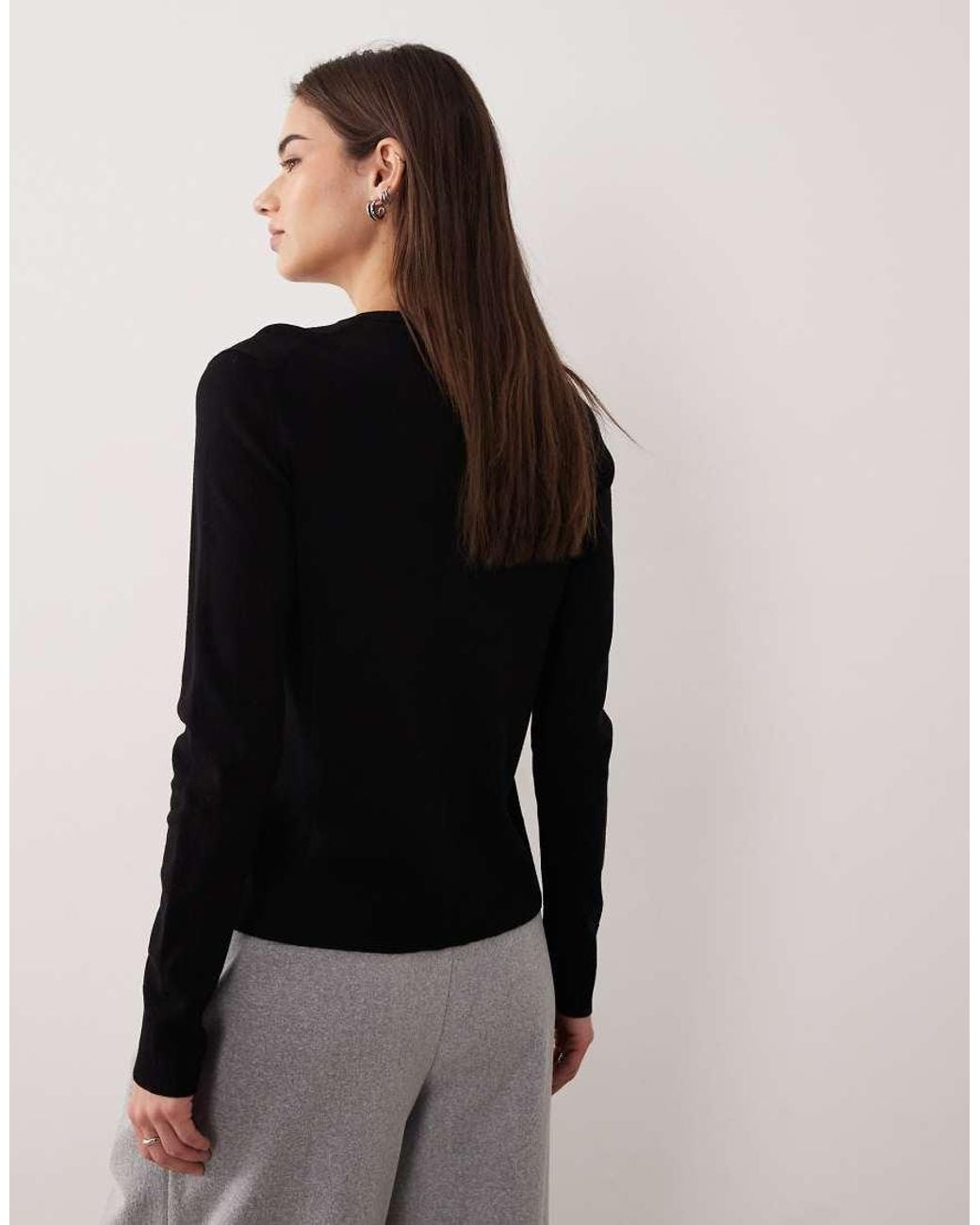 JJXX Black Crew Neck Knit Cardigan