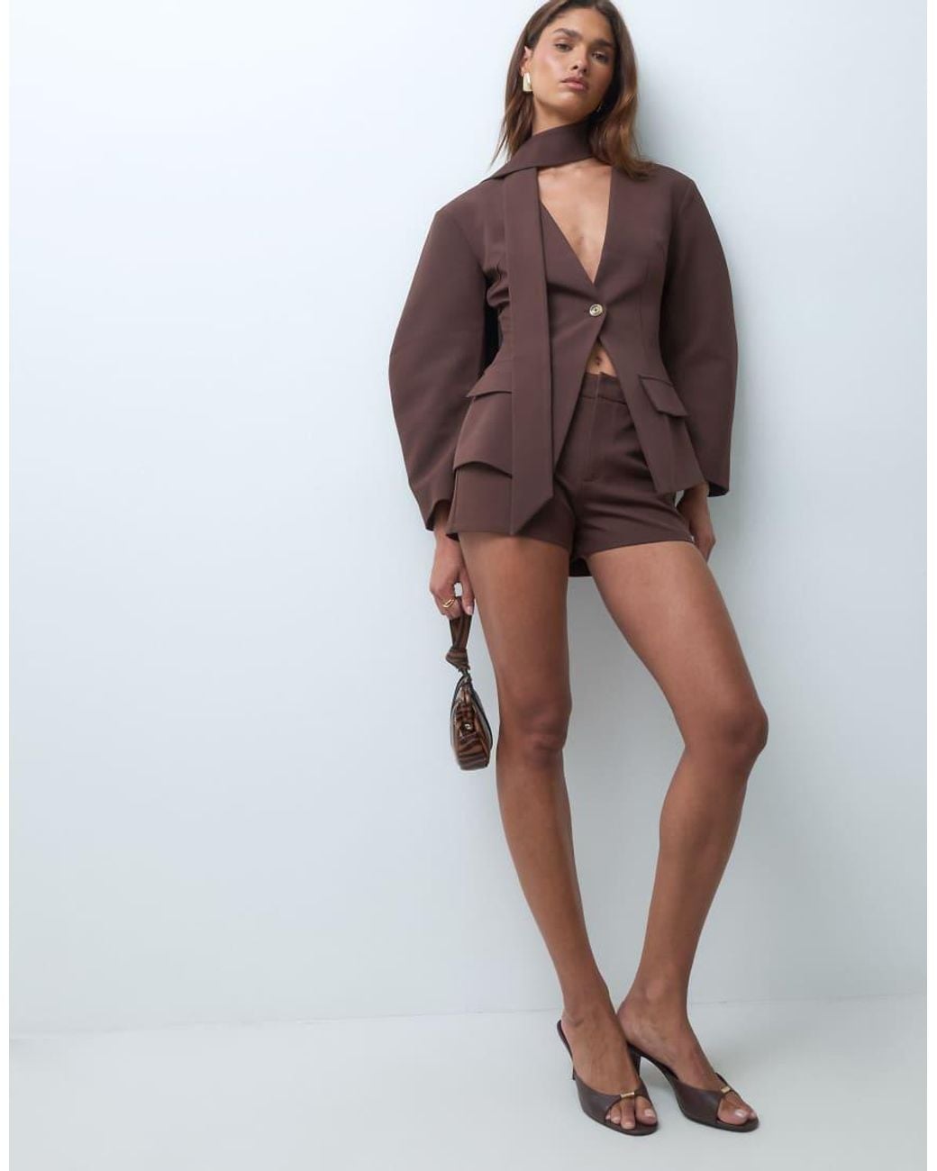 The Frolic Brown Exclusive Tailored Short Set