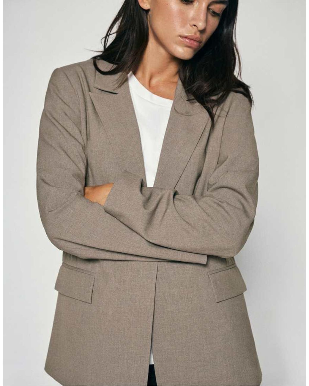 Pull&Bear Natural Basic Blazer