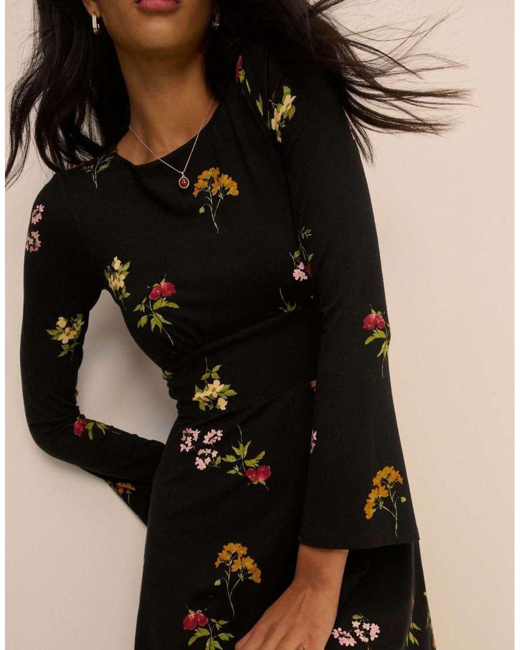 Nobody's Child Natural Floral Jersey Tate Mini Dress