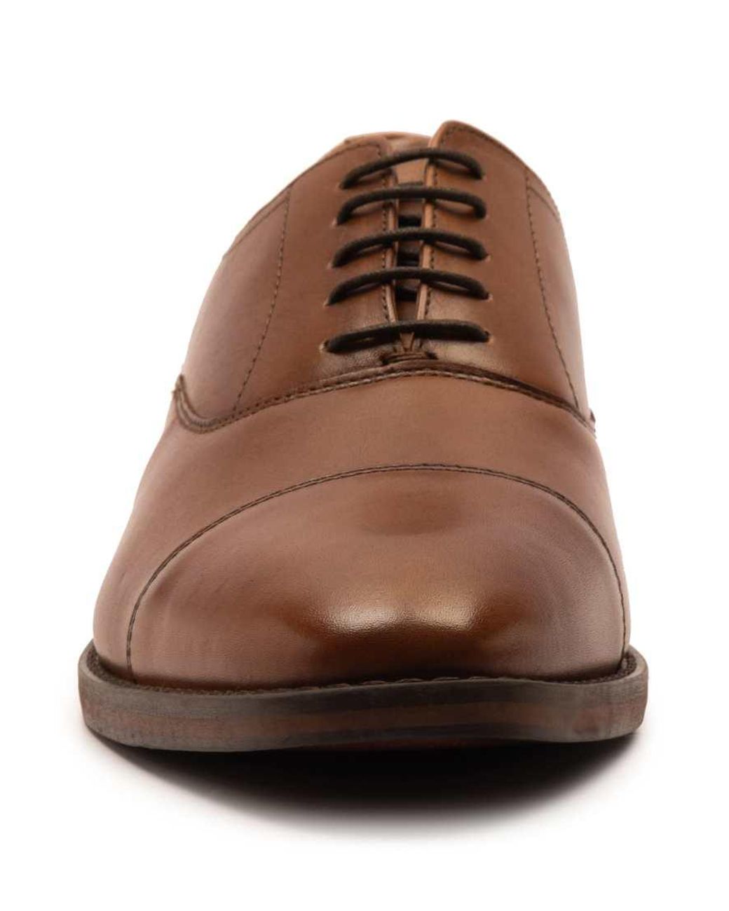 Thomas Crick Brown Merlin Leather Oxford Toecap Shoes for men