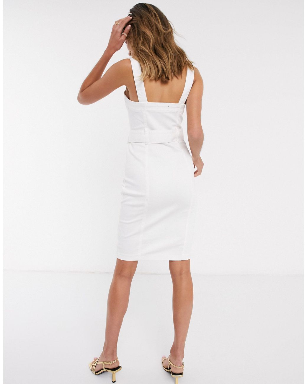 lipsy belted denim dress