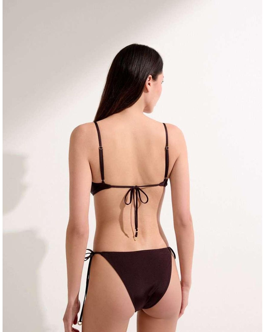 Calzedonia Black Balconette Bikini Top Minimal Fit