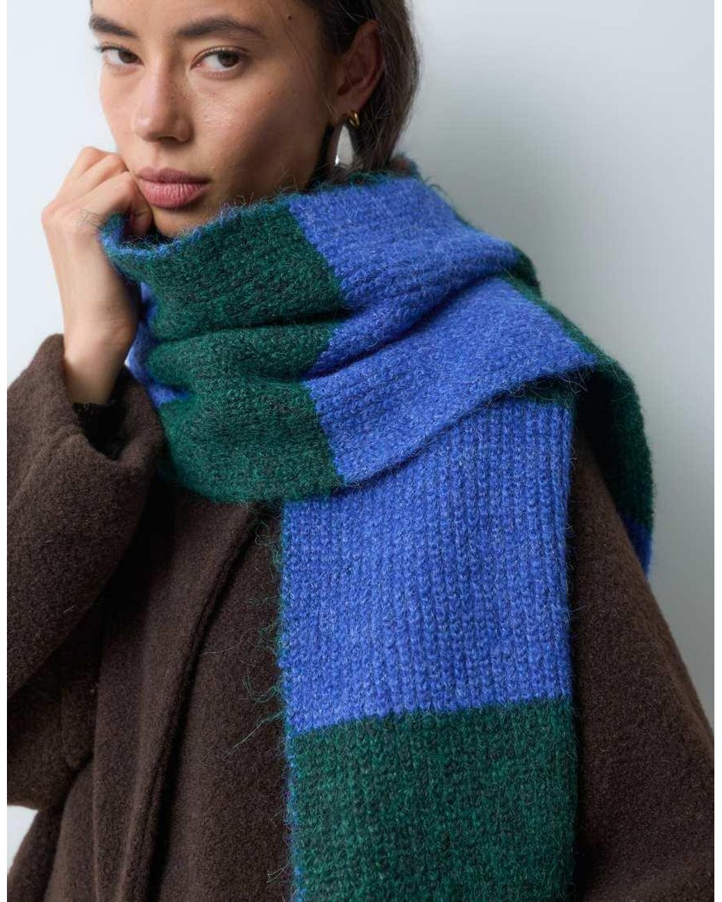 ONLY Blue Knitted Scarf