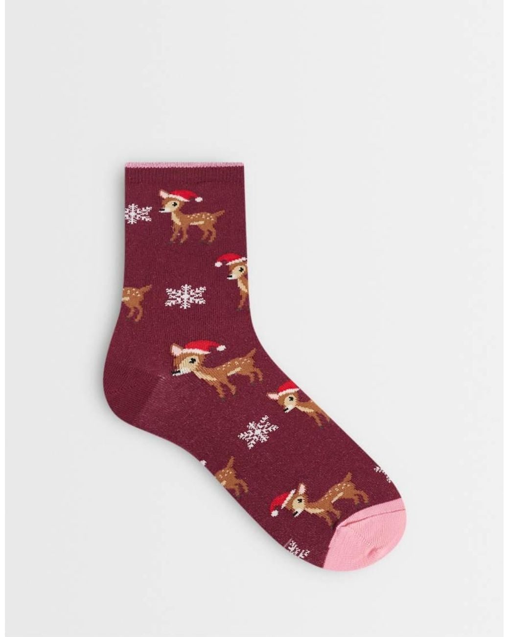 Accessorize Red Christmas Reindeer Socks