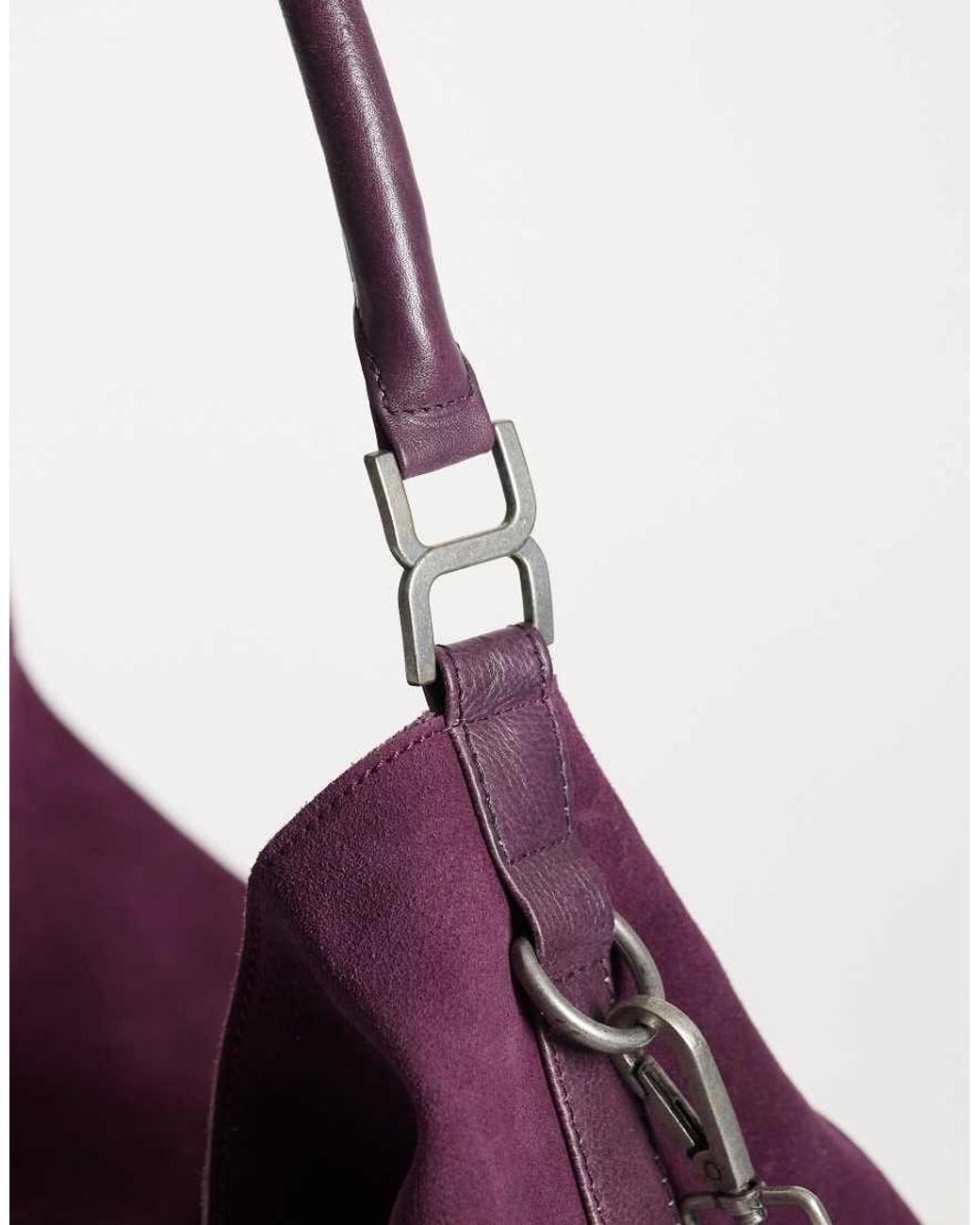 Free People Purple Suzie Slouchy Suede Bag