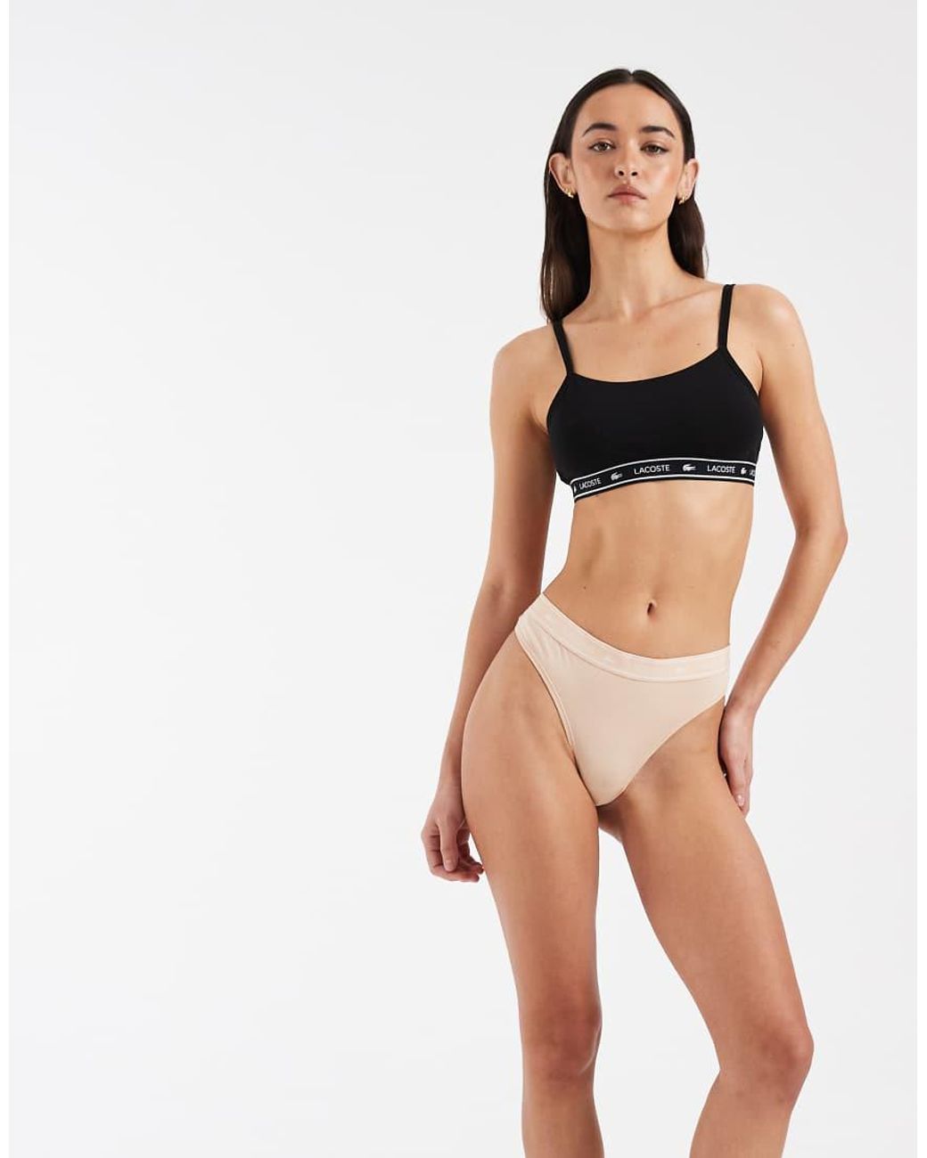 Lacoste Multicolor Logo Waistband Thong