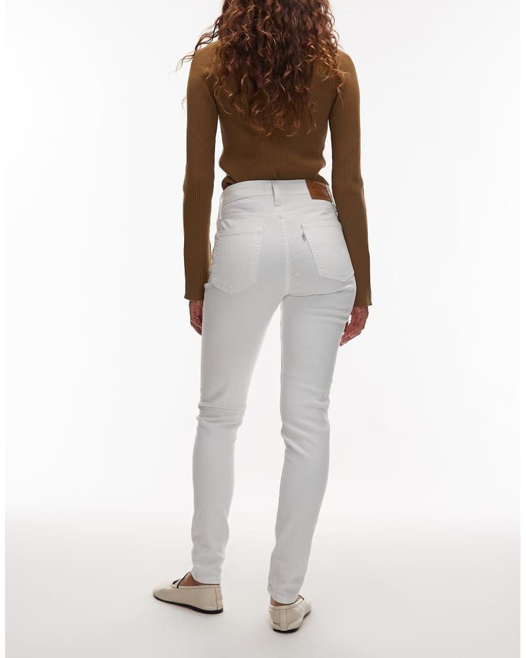 Levi's White 721 Skinny Jeans High Rise