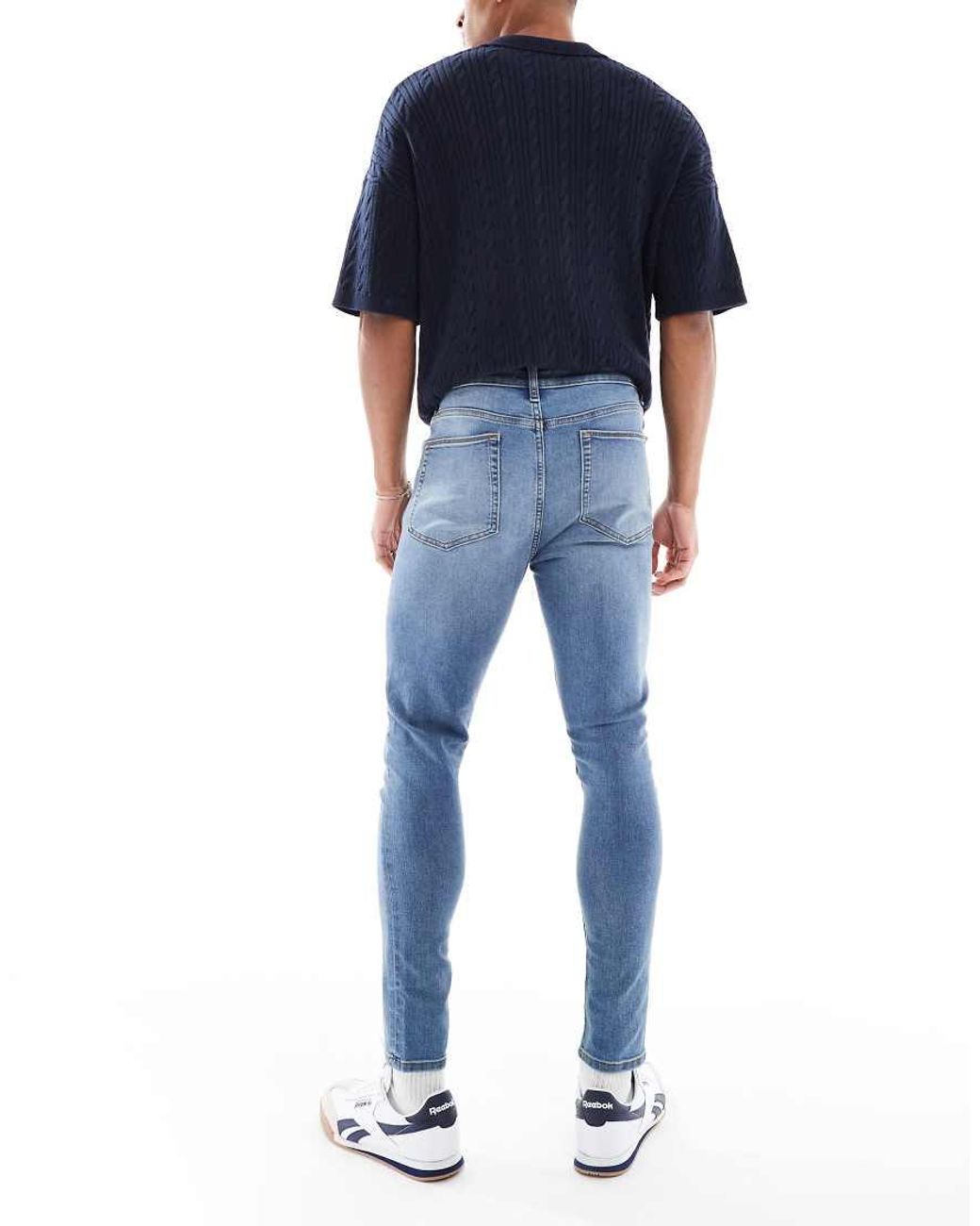 ASOS Blue Power Stretch Jeans for men