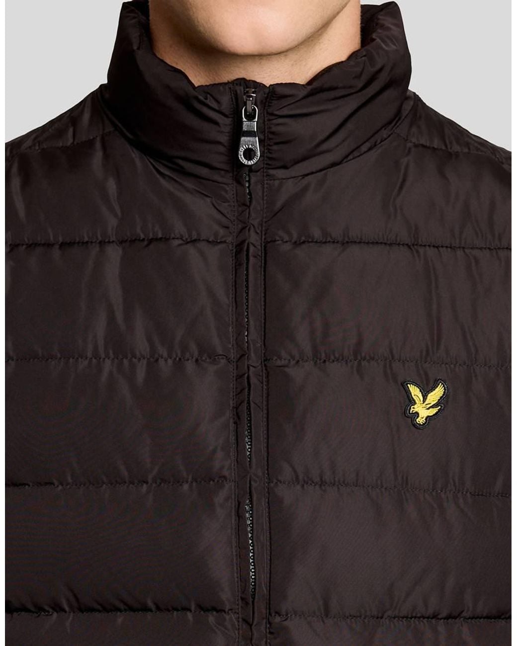 Lyle & Scott Black Quilted Gilet for men