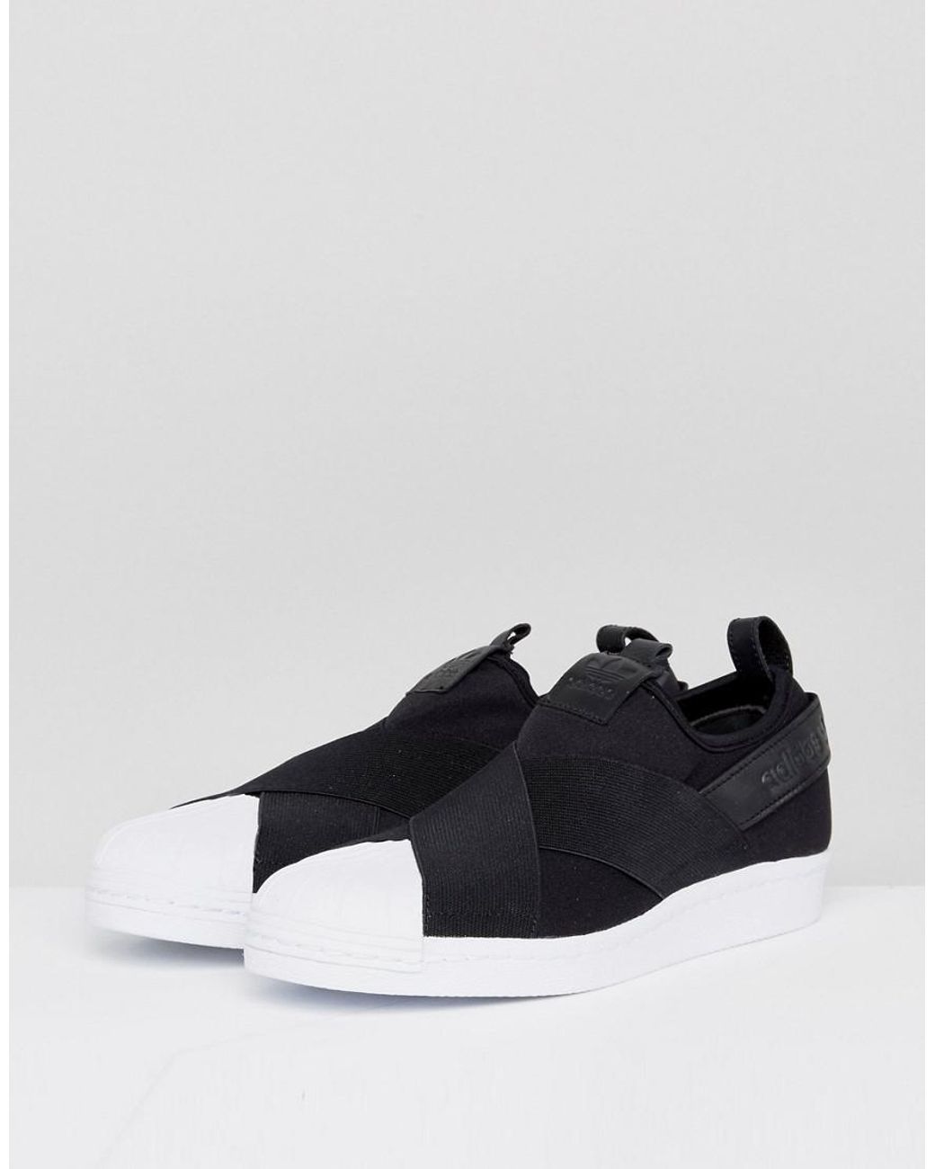 Transparente dramático Desviar adidas Originals Superstar Slip-on Trainers in Black for Men | Lyst