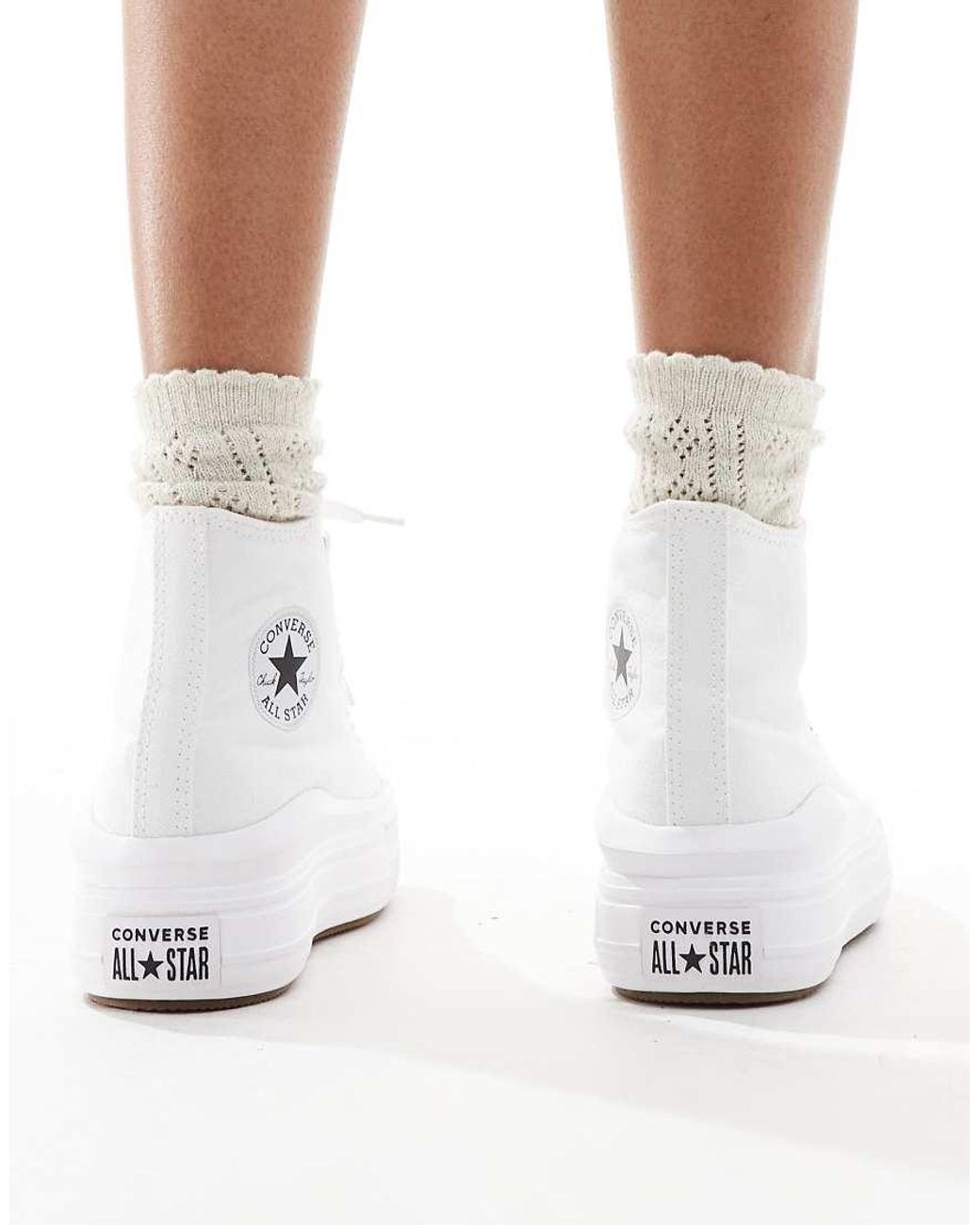Converse White Chuck Taylor All Star Move Hi Sneakers