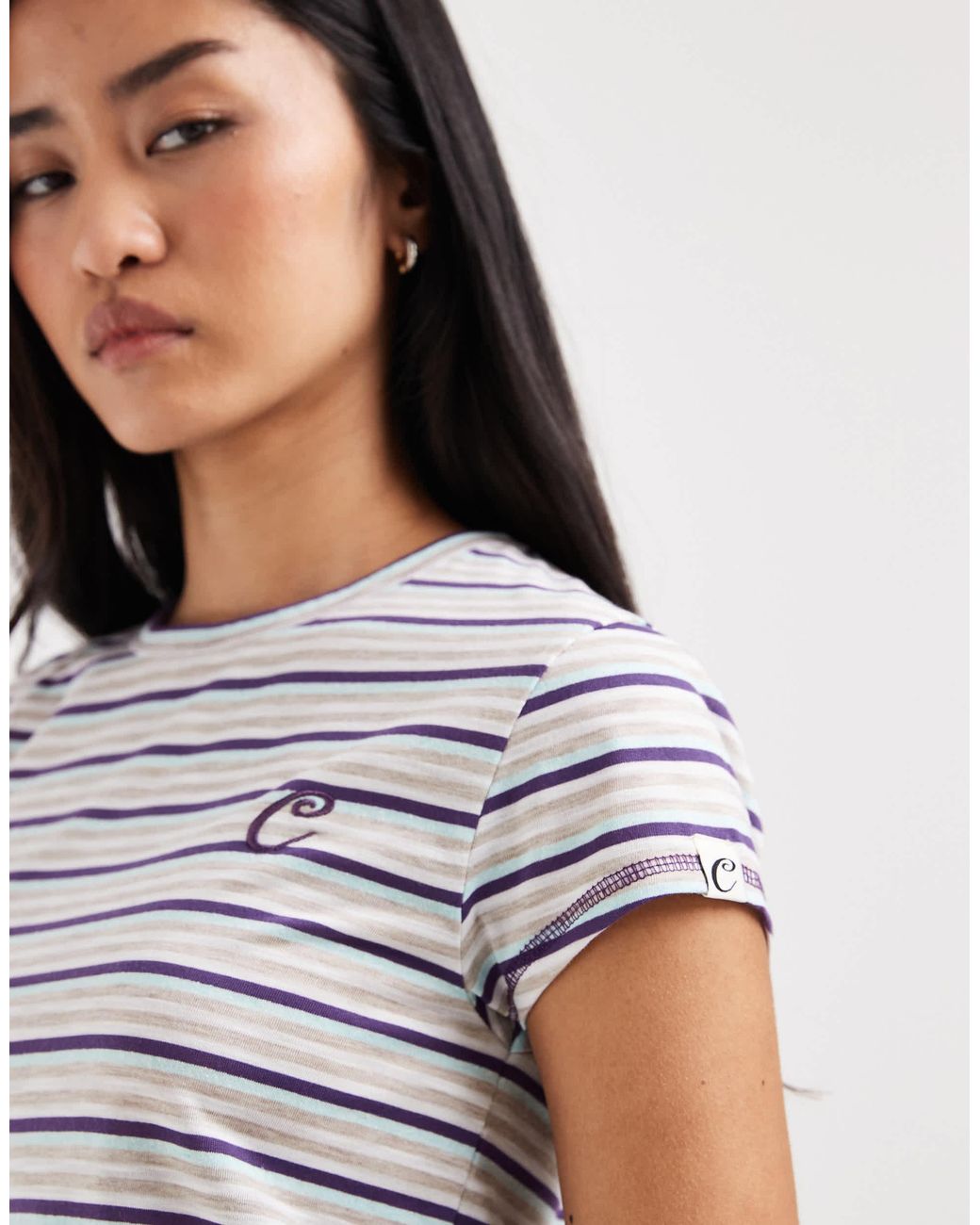 Collusion Gray Fitted Short Sleeve Tee