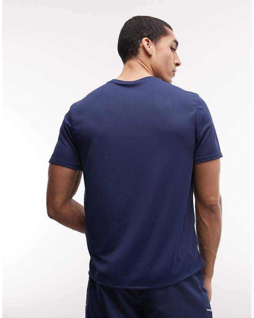 Nike Blue Miler Dri-fit Uv-protection T-shirt for men