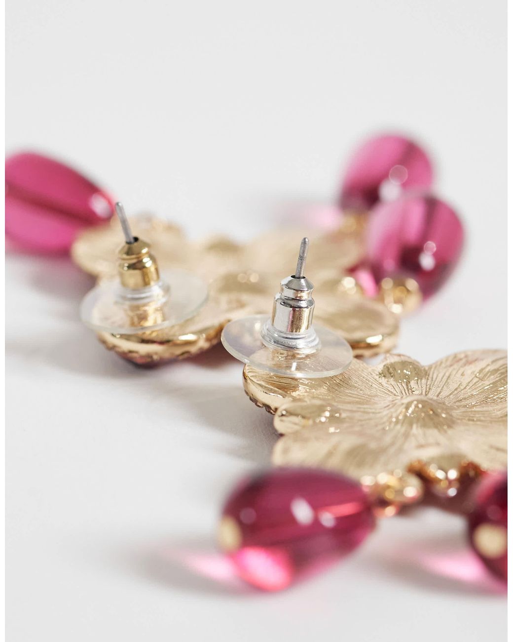 Accessorize Purple Margot Statement Cross Earring