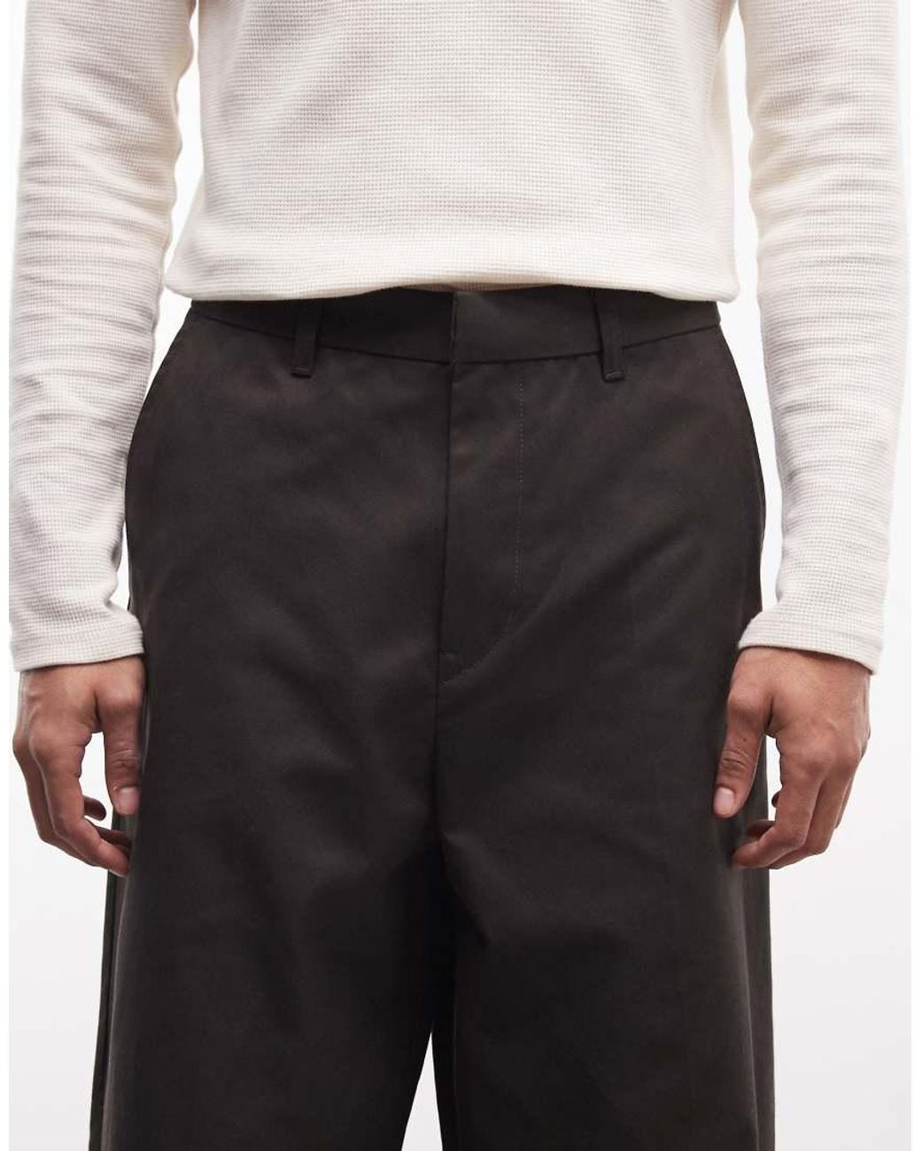 Weekday White Loose Fit Chino Trousers for men