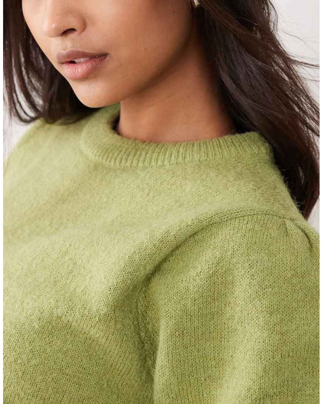ASOS Green Knitted Short Sleeve Waisted T-shirt